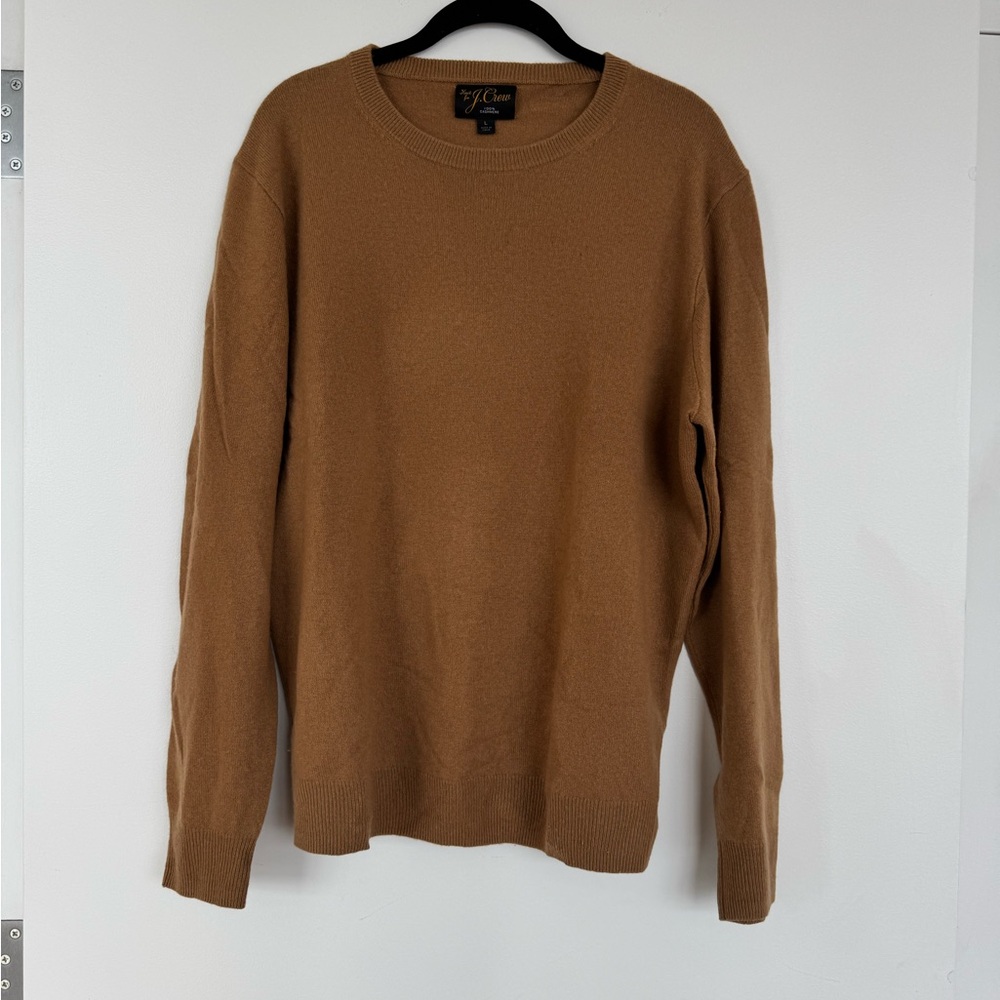 J. Crew Camel Cashmere Crewneck Sweater - Size L